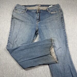 Levi's‎ Jeans Women 22W Medium Wash 580 Bootcut Mid Rise Stretch Denim Blue Plus